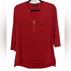 Bright Red Ellen Tracy Blouse